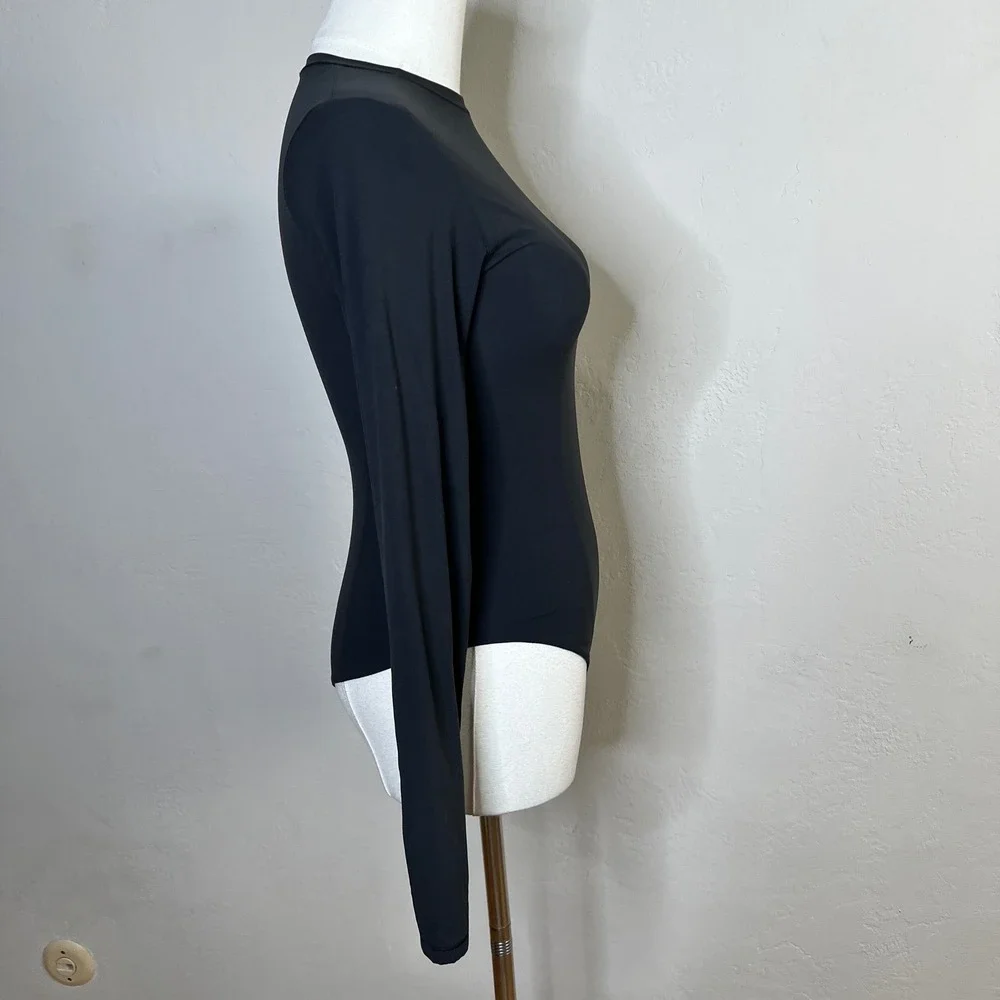 SKIMS Fits Everybody Long Sleeve Crew Neck Bodysuit Gray Small - Picture 4 of 6